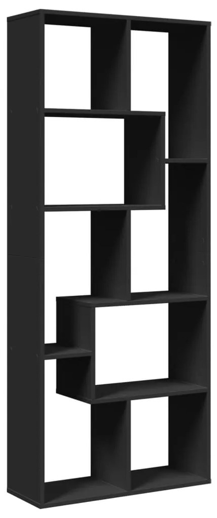 858076 vidaXL Bibliotecă/separator cameră negru 67x25x161,5 cm lemn prelucrat