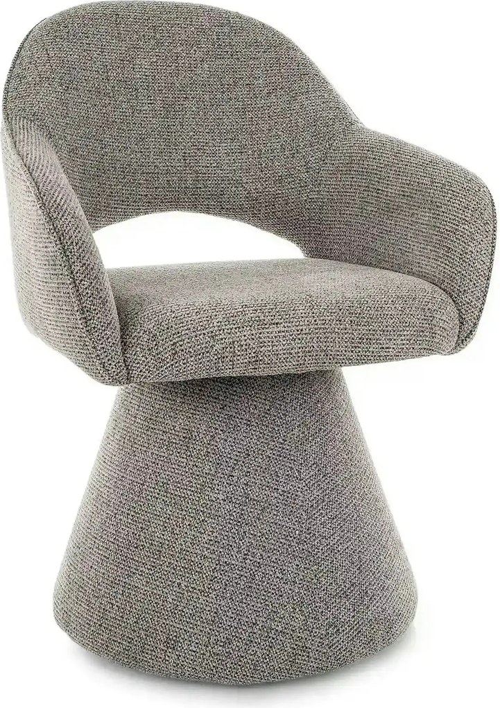 Scaun RIKU, gri, stofă/metal, 60x45x86 cm