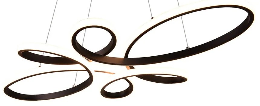 Lustră neagră LED Fly – Trio