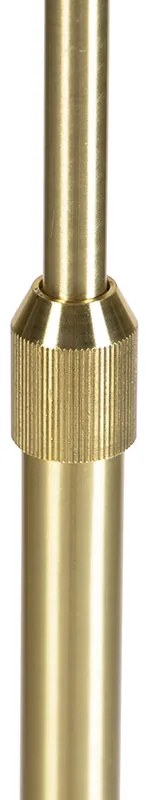 Lampă de podea auriu/alamă cu abajur din catifea albastră 40/40 cm - Parte