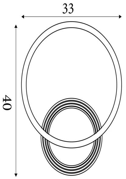 Searchlight 13650BK - Plafonieră LED dimmabilă CONTOUR LED/24W/230V 3000K