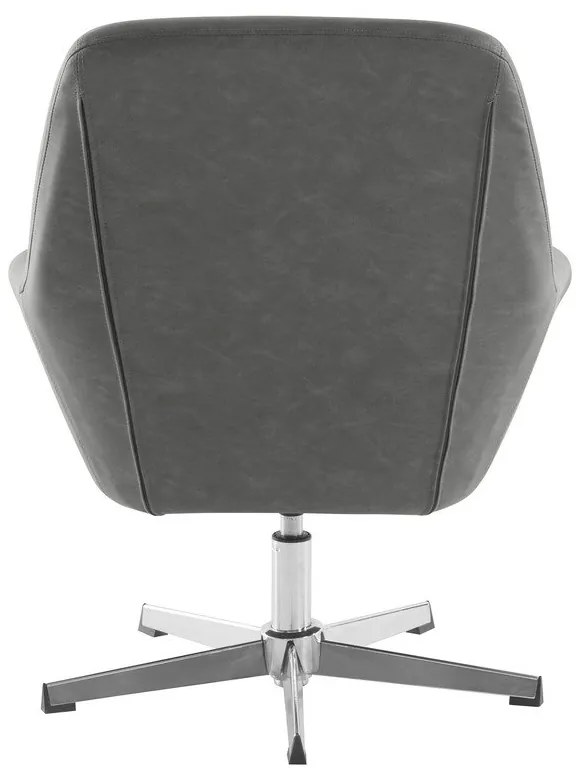 Fotoliu gri cu tapițerie din imitație de piele Naomi - Støraa