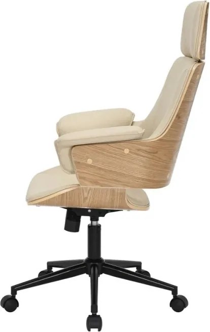 Scaun de birou pivotant Manhattan bej crem