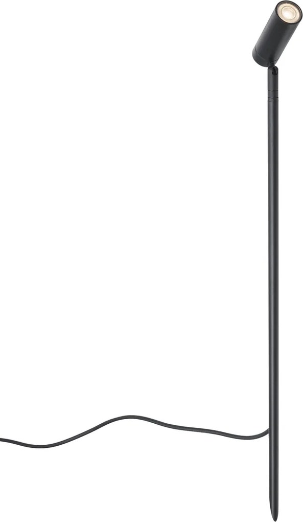 Spot negru 80cm incl. LED reglabil IP65 incl. Cablu și ștecher - Carl