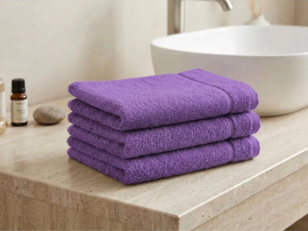 Prosop de maini Classic mic 30x50 cm mov, 100% bumbac