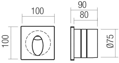 Redo 91199 - Lampă de orientare LED pentru exterior BAST LED/2,5W/230V IP65 gri