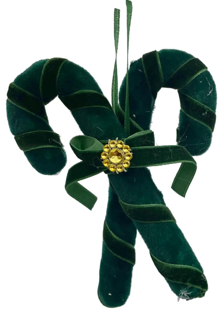 Ornament brad Craciun Acadele Charm 14cm, Verde inchis