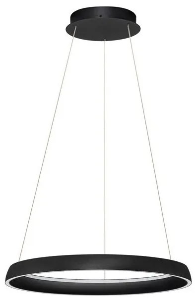 Lustra circulara aluminiu negru LED CCT OVIA 60cm