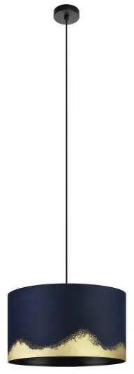 Lustră pe cablu Eglo 39973 CASUARITA 1xE27/40W/230V d. 38 cm albastru/auriu