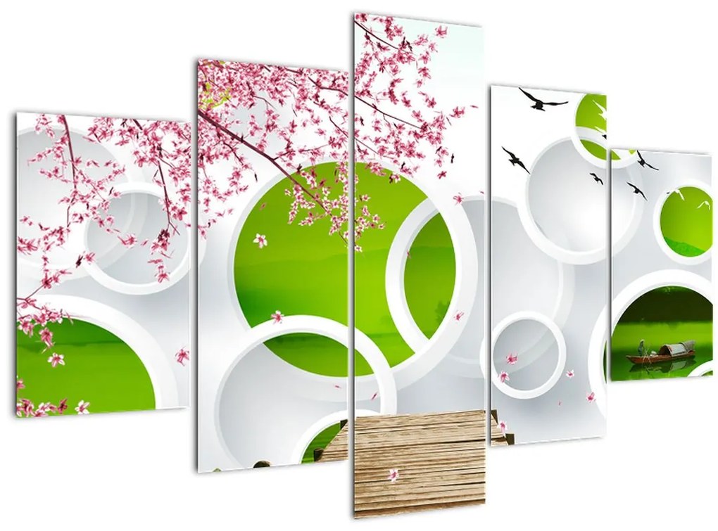 Tablou - Ponton peste lac (150x105 cm)