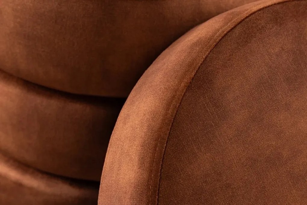 Taburete cu spatiu de depozitare, Catifea Maro ruginiu, VOQUE 50cm