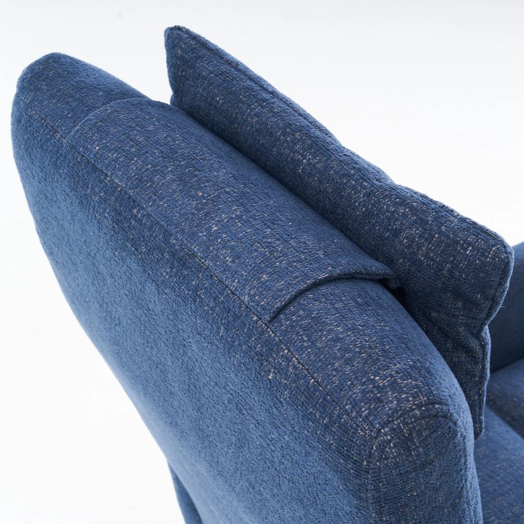 Fotoliu confortabil cu funcție de relaxare, Albastru | Aosom Romania