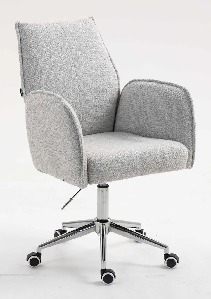 HR280K Scaun Gri Boucle cu Bază Cromata