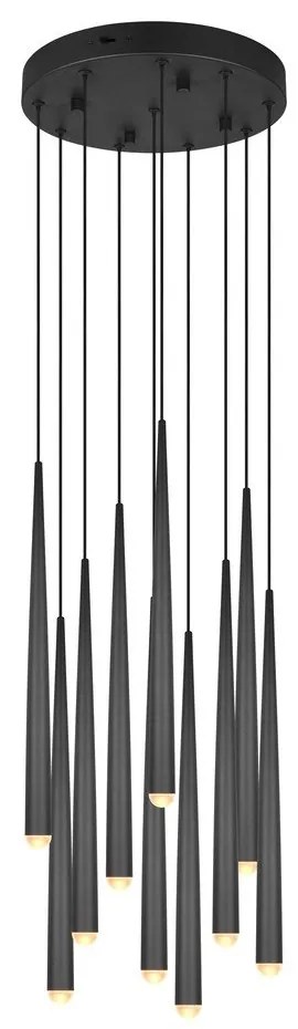 Lustră neagră LED ø 30 cm Cala – Trio Select