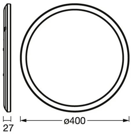 Plafonieră LED dimabilă ORBIS LED/22W/230V neagră Ledvance