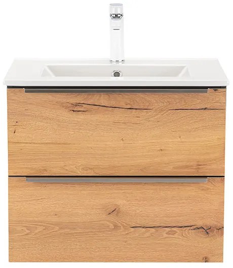 Dulap inferior Vario Trim 60 cu lavoar antracit-stejar