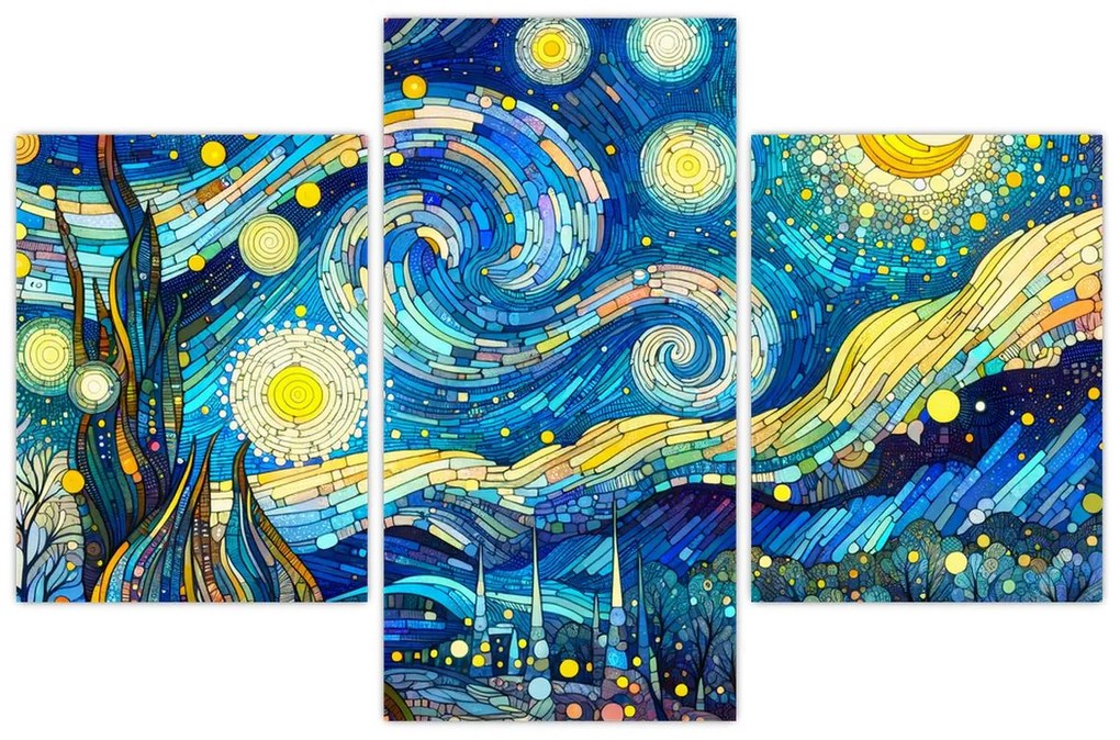Tablou – Mozaic al nopții înstelate (90x60 cm)