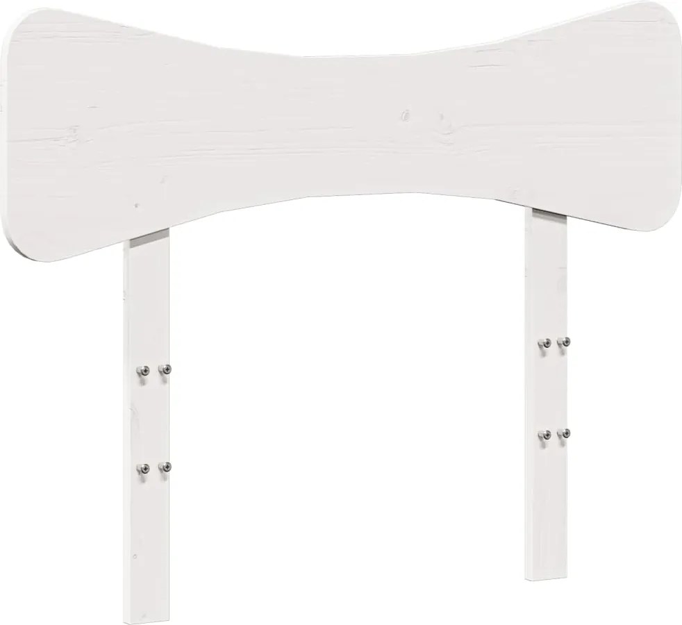 vidaXL Tăblie de pat, alb, 100 cm, lemn masiv de pin