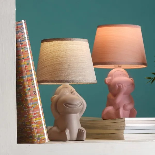 Lampă de masă ONLI MONKEY 1xE14/6W/230V roz