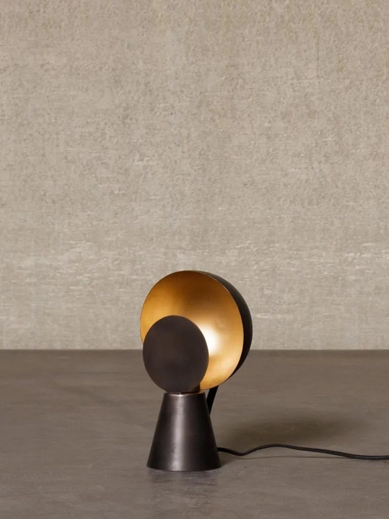Lampa de masa, maro, din metal, Small Hide&Seak