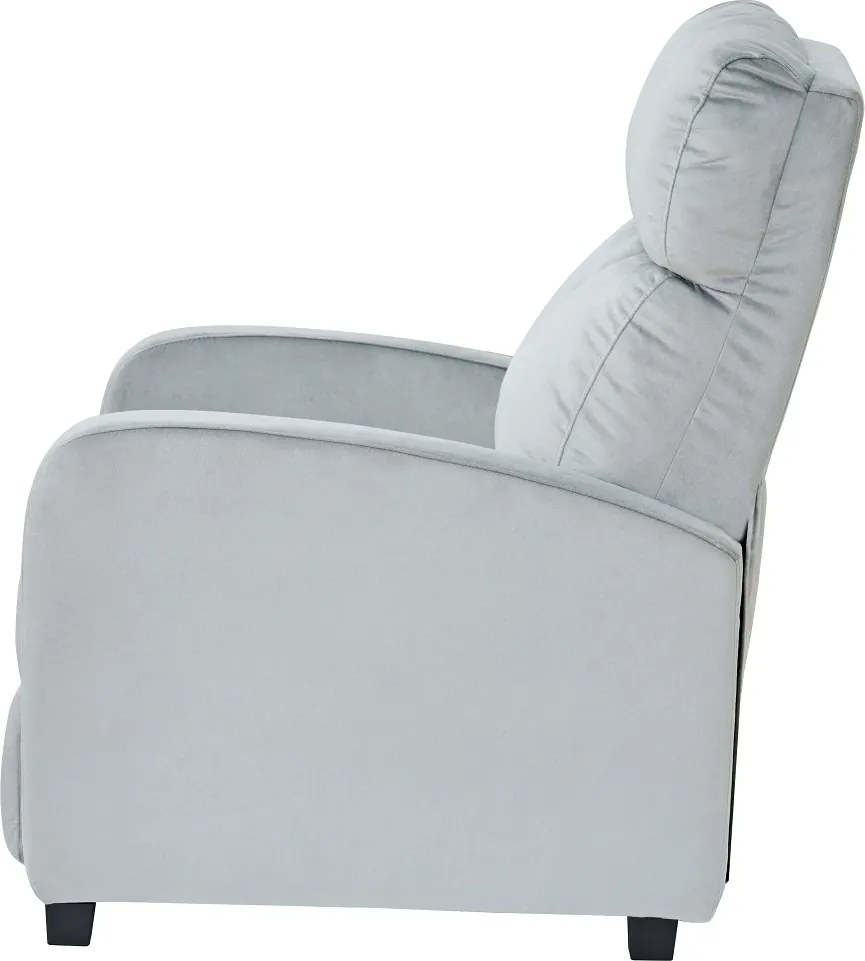 Fotoliu de relaxare, Spatar Rabatabil 135°, Suport picioare extensibil, Catifea, Gri Velvet-39
