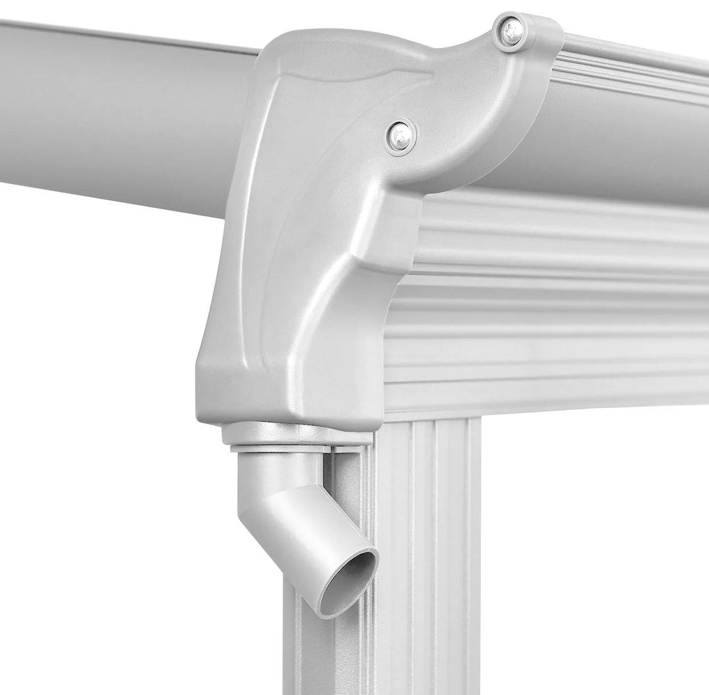 Pergola Borneo 5,5x3m s dvojstennými doskami biela