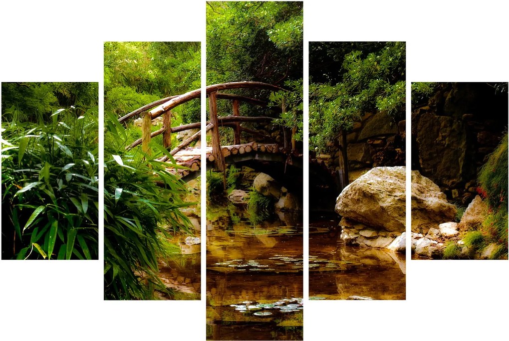 Tablou - Pod prin râu (150x105 cm)