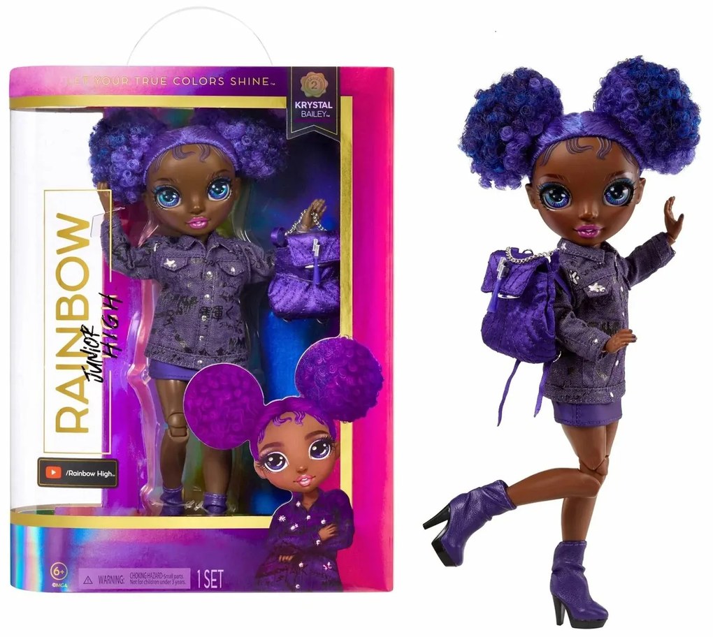 Păpușă Rainbow High Junior Fashion seria 2 - Cristal