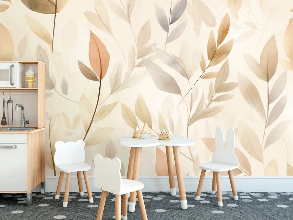 Tapet frunze delicate minimaliste