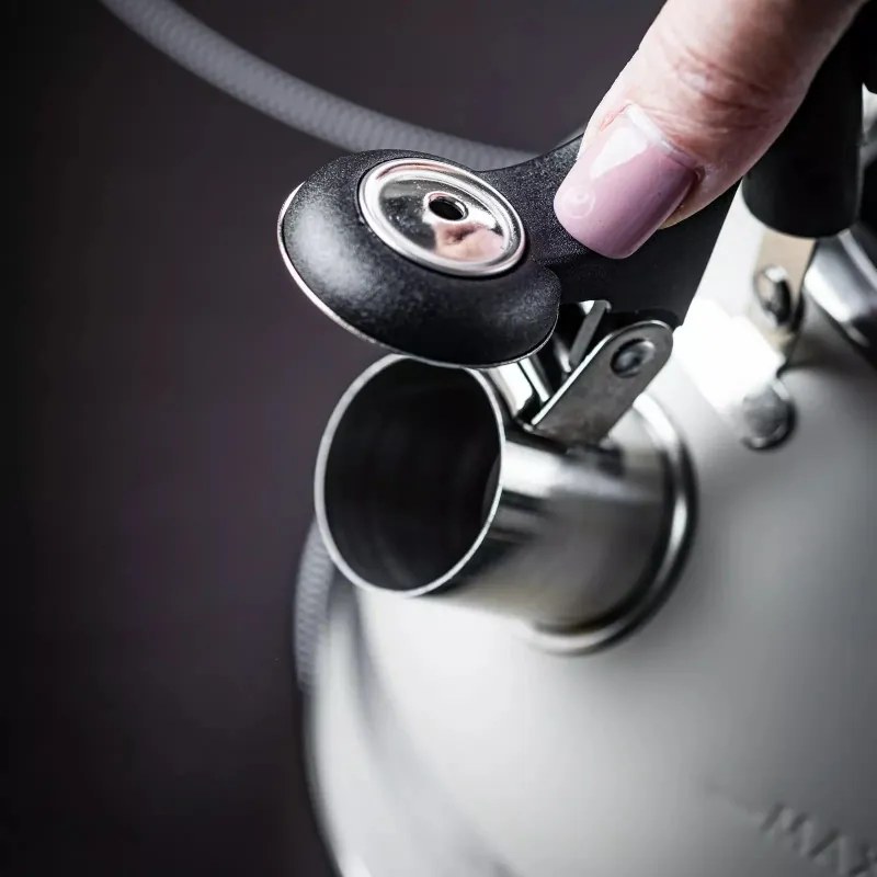 Ceainic cu fluier Kinghoff KH 1854, 1.8 l, Inductie, Maner termoizolant, Bej