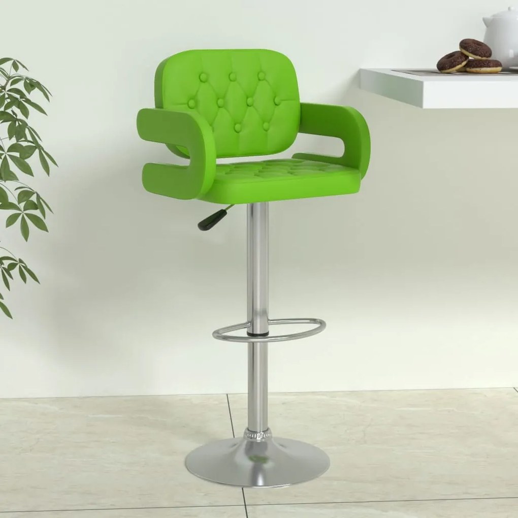 335576 vidaXL Scaun de bar, verde, piele ecologică