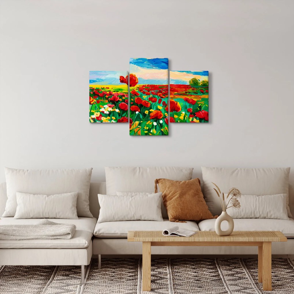 Tablou - Câmp cu maci (90x60 cm)