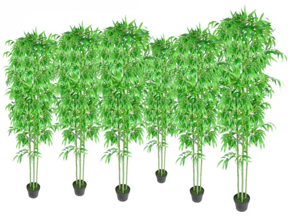 Set 6 decoratiuni plante bambus artificiale