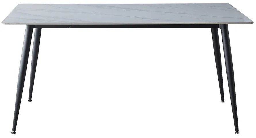 Masa de bucaterie Rion 160 x 90 cm, marmura/negru