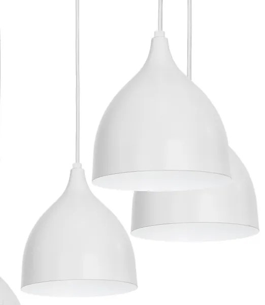 Lustră pe cablu NOAK 5xE27/60W/230V albă