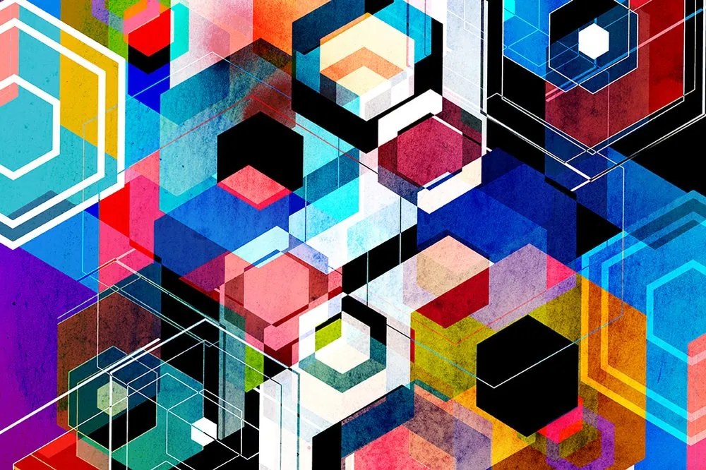 Tapet autoadeziv geometrie abstractă