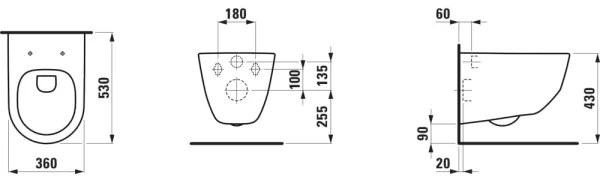 LAUFEN H8209660000001 - WC suspendat PRO ceramică/alb