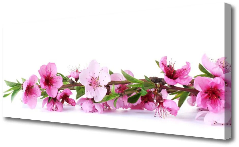 Tablou pe panza canvas Flori Floral Roz Verde