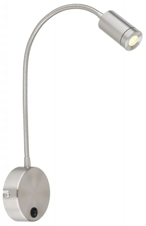 Aplica cu reader LED brat flexibil MILLY nickel