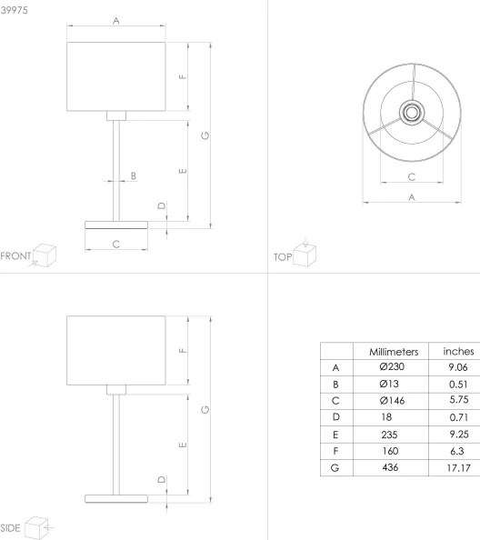 Lampă de masă Eglo 39975 CASUARITA 1xE27/40W/230V albastru/auriu