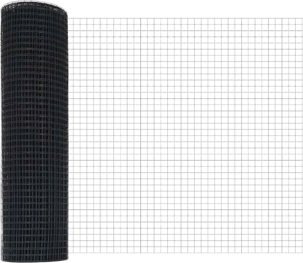 vidaXL Gard din sârmă sudată Gri 0.5 x 50 m