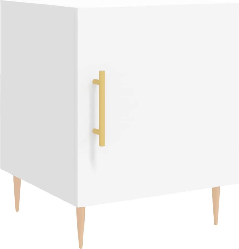 vidaXL Noptieră, alb, 40x40x50 cm, lemn compozit