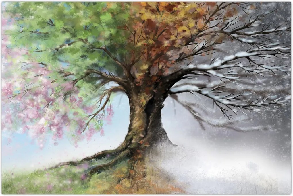 Tablou - Arborele celor patru anotimpuri (90x60 cm)