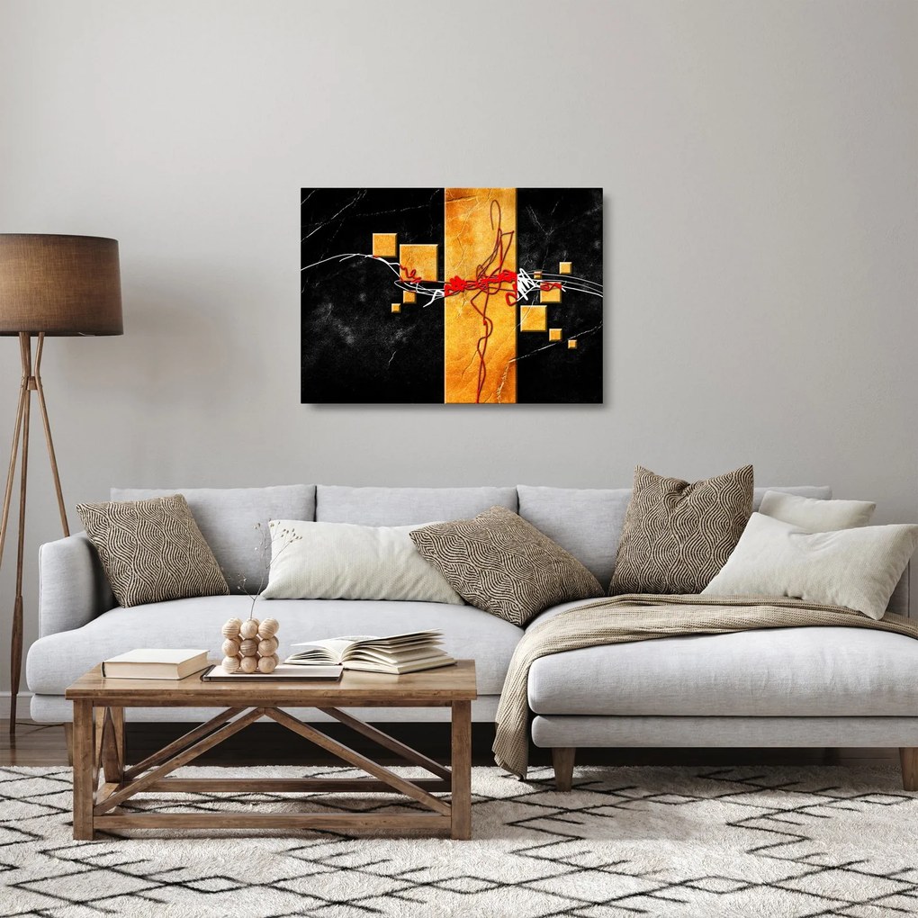 Tablou pe sticlă abstract - Dansatoare (70x50 cm)