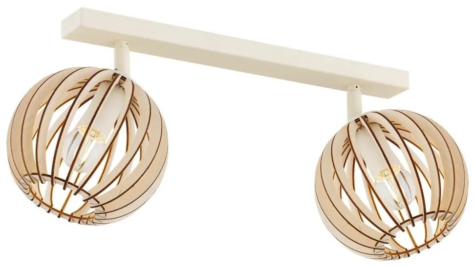 Lustra cu 2 spoturi design modern Parula maro deschis, bej
