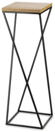 Suport pentru flori LOFT 70x24 cm negru/maro