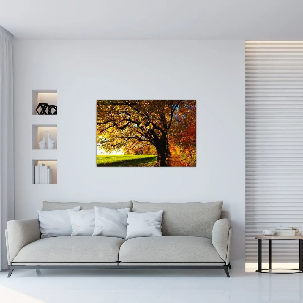 Tablou cu copac toamna (90x60 cm)