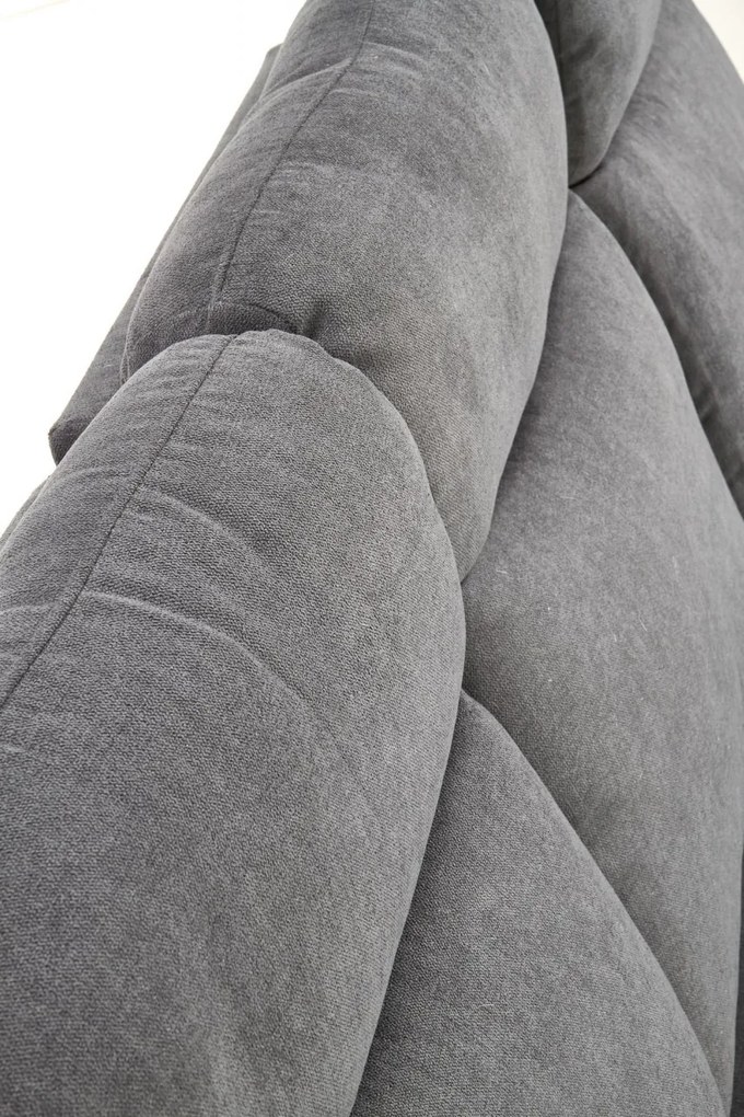 Canapea recliner Oslo 3S stofa gri inchis H100 cm