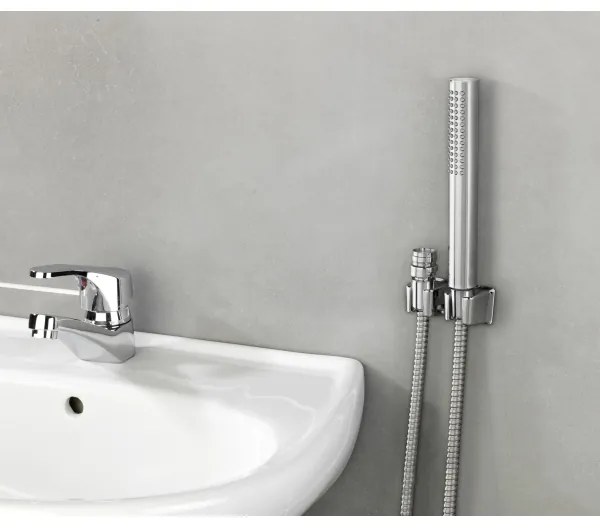 WENKO Duș DUO 81340100, 170 x 2,7 cm, crom lucios/argintiu/gri