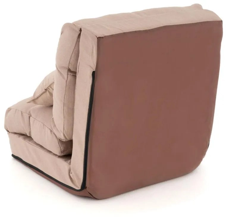 Fotoliu pliant confortabil, 220 x 60 x 14 cm, bej